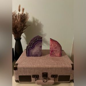 brazilian geode bookends